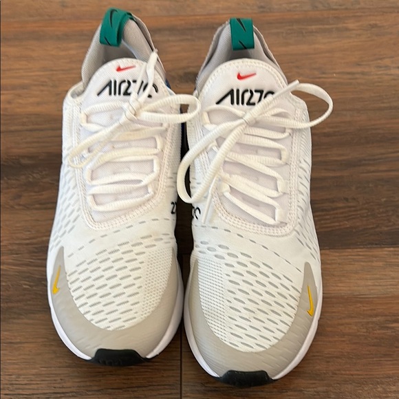 Nike Air Max 270 White with Blue and Red Accents - Picture 2 of 6